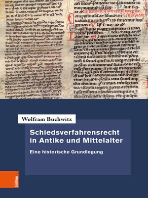 cover image of Schiedsverfahrensrecht in Antike und Mittelalter